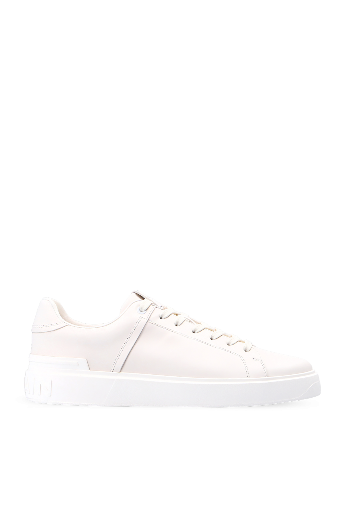 スニーカー BALMAIN Men Sneakers DM0VJ356KWHT0FA White Mens Sneakers Balmain Mens White Sneakers Size 43 (Size 9.5